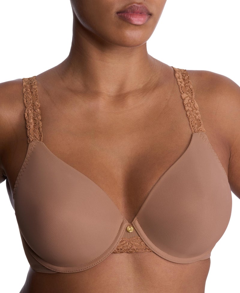Natori Women's Body Doubles Lace Trim Full Coverage T-Shirt Bra 736037, Suntan, 34D - Image 4
